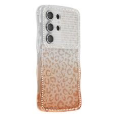 OEM - Mobilskal f&ouml;r Samsung Galaxy S26 Ultra TPU med glittrande ram - Gradient Brun