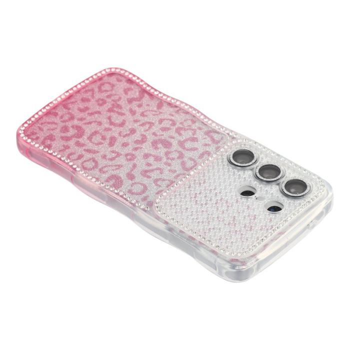 OEM - Mobilskal för Samsung Galaxy S26 Ultra TPU med Glittrande Ram - Gradient Rosa