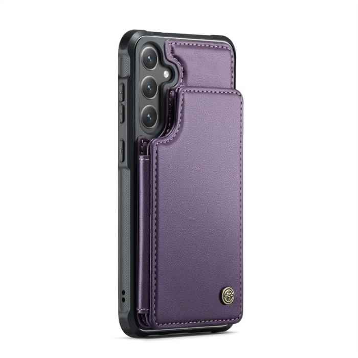 Caseme - CASEME C22 Fodral för Samsung Galaxy S25 Konstläder RFID-Skydd Lila