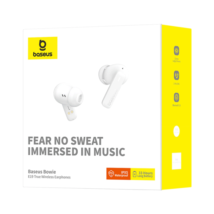 BASEUS - Baseus TWS In-Ear Hörlurar Bowie E19 - Vit
