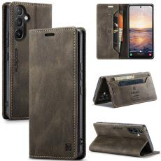 AUTSPACE - AUTSPACE A01 f&ouml;r Samsung Galaxy A54 5G Fodral KonstL&auml;der - Brun
