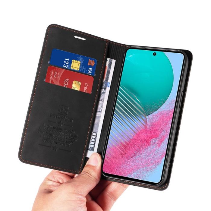 BETOPNICE - BETOPNICE 003 för Samsung Galaxy M54 5G Plånboksfodral Konstläder - Svart