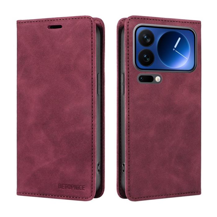 BETOPNICE - BETOPNICE Xiaomi 17 Pro Plånboksfodral Konstläder - Röd