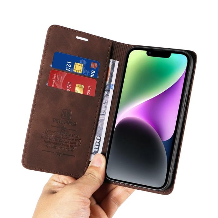BETOPNICE - BETOPNICE Xiaomi 17 Pro Max Plånboksfodral Konstläder - Brun