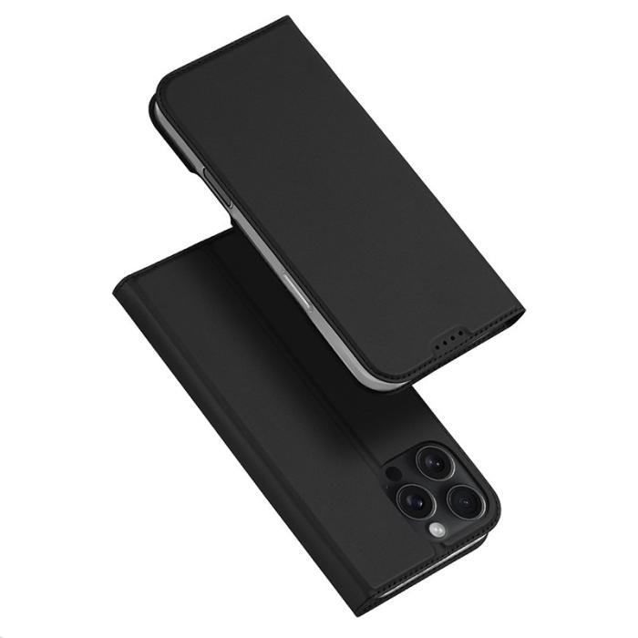 Dux Ducis - DUX DUCIS Skin Pro iPhone 16 Pro Plånboksfodral KonstLäder - Svart