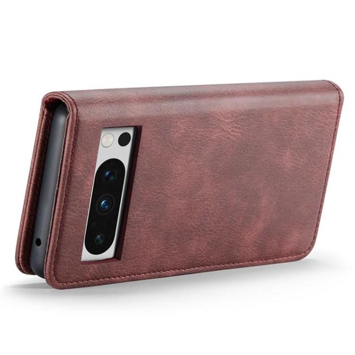 DG.MING - DG.MING Google Pixel 8 Pro Plånboksfodral Äkta Läder - Röd