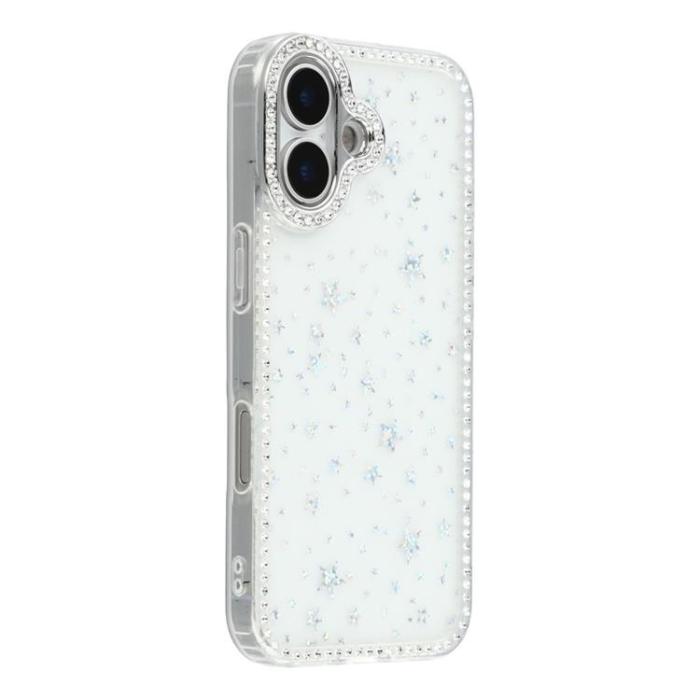 A-One Brand - iPhone 17 Mobilskal Rhinestone Edge - Starry Transparent