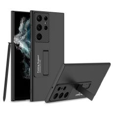 GKK - GKK Samsung Galaxy S22 Ultra Fodral &Auml;kta Svart - Svart