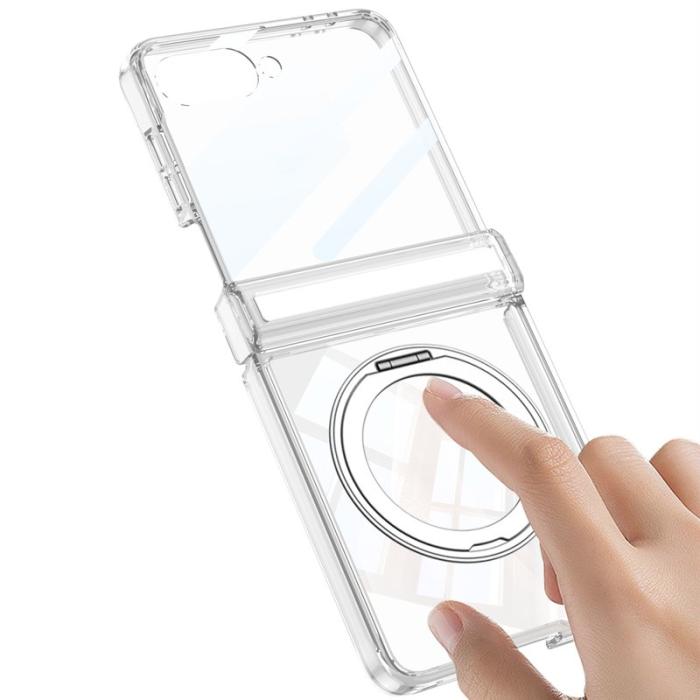 GKK - GKK Samsung Galaxy Z Flip7 Fodral Magnetisk Hinge - Svart