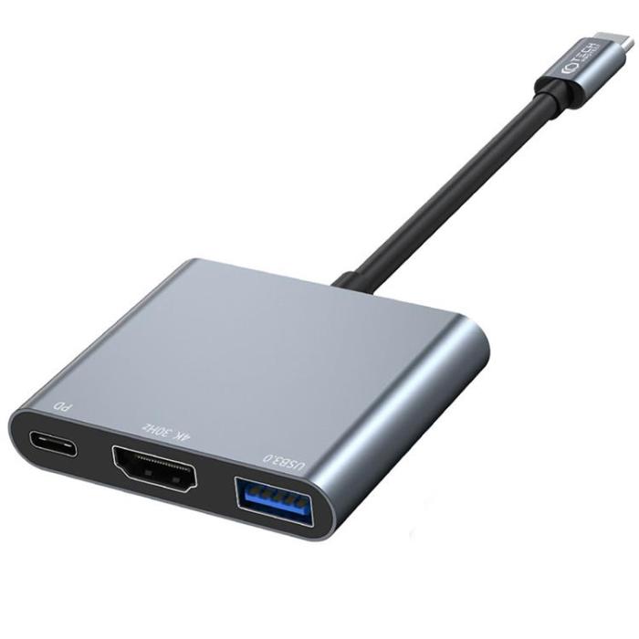 Tech-Protect - Tech-Protect 3IN1 V1 Hub Adapter - Grå