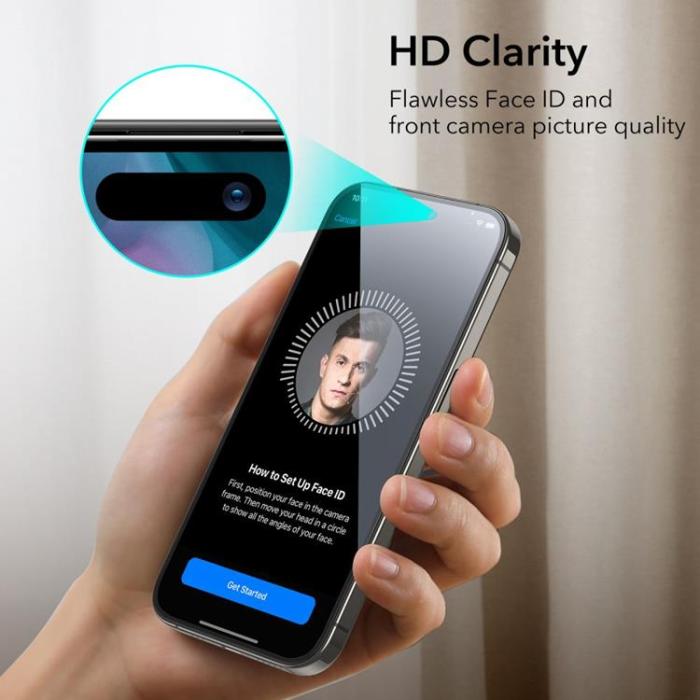 ESR - [2-Pack] ESR iPhone 15 Pro Max Härdat Glas Skärmskydd