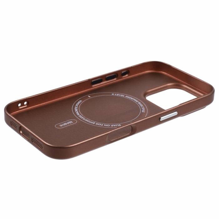 X-Level - X-LEVEL Mobilskal till iPhone 16 Pro Magnetiskt Hård PC Guld