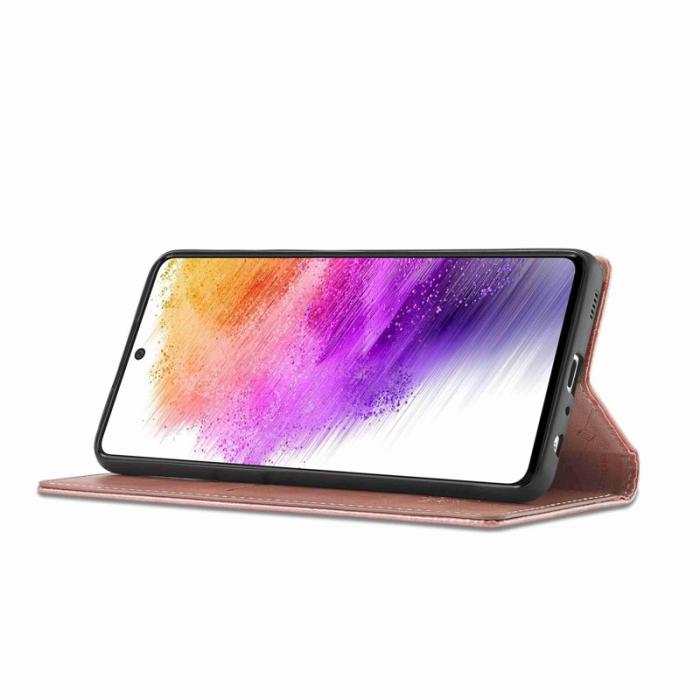 LC.imeeke - LC.IMEEKE Style Plånboksfodral Samsung Galaxy A73 5G - Konstläder - Rosa