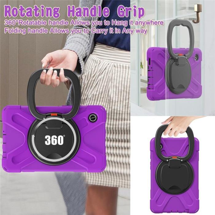 A-One Brand - Galaxy Tab A9 Skal Kickstand Handle Grip - Lila
