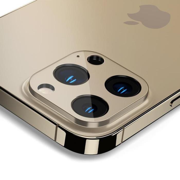 UTGATT - Spigen Optik.Tr 2-Pack Kameraskydd iPhone 13 Pro / 13 Pro Max - Guld