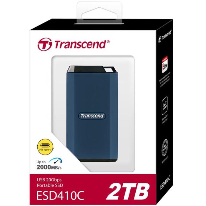 Transcend - Transcend Portabel Mini SSD USB-C 2TB - Marinblå