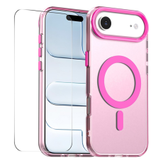 ENKAY - ENKAY iPhone Air Mobilskal MagSafe med 9H Härdat Glas - Rosa
