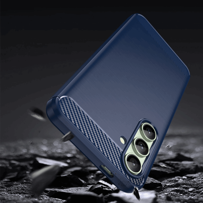 OEM - Galaxy A56/A36 Mobilskal Carbon Flexible - Blå
