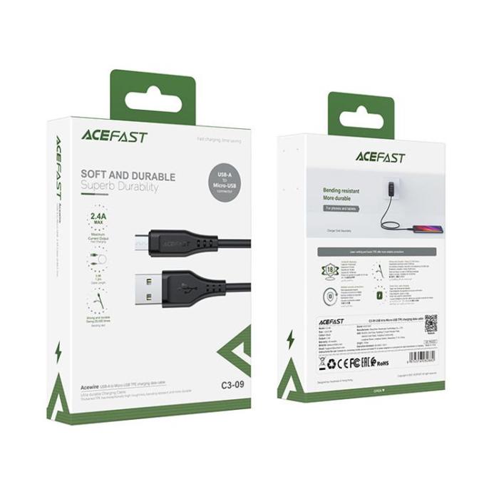 UTGATT1 - Acefast USB Till Micro USB Kabel 1.2m - Svart