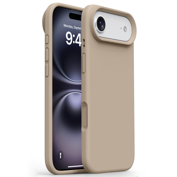 A-One Brand - iPhone Air Mobilskal Soft Microfiber Lining Silikon+PC - Coffee