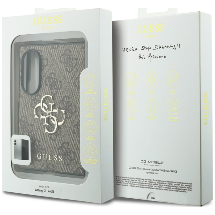 Guess - Guess Mobilskal För Galaxy Z Fold 8 Big 4G Logo - Brun