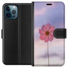 Gustaf - Pl&aring;nboksfodral till Apple iPhone 12 Pro Max med Rosa blomma