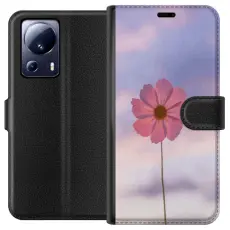 Gustaf - Pl&aring;nboksfodral till Xiaomi 13 Lite med Rosa blomma