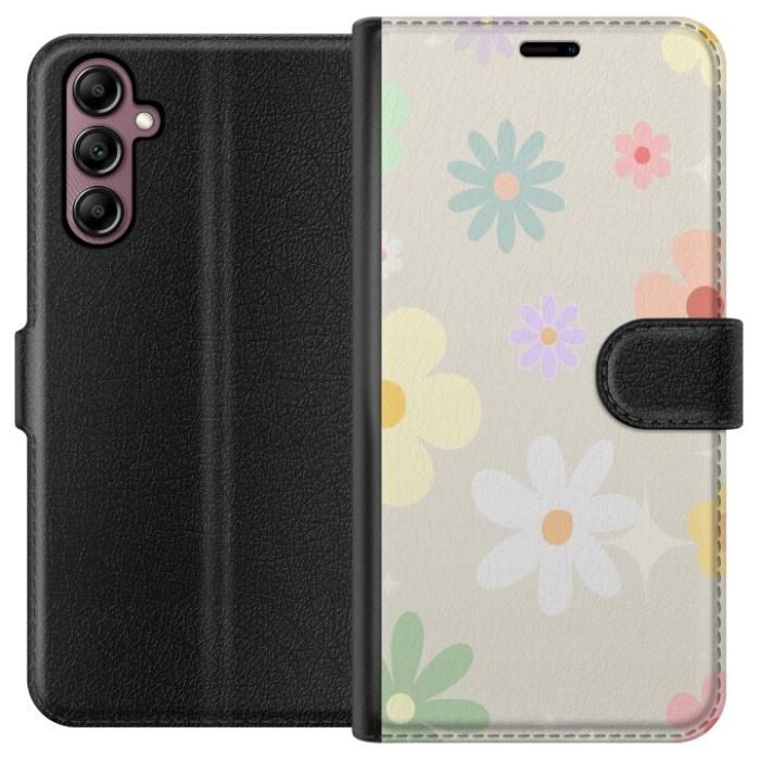 iSecrets - Plånboksfodral till Samsung Galaxy A14 5G med fejdande blommor