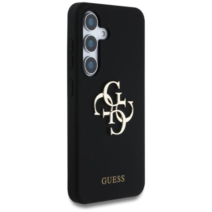 Guess - Guess Galaxy S25 Mobilskal Silikon Big 4G Bottom Script - Svart