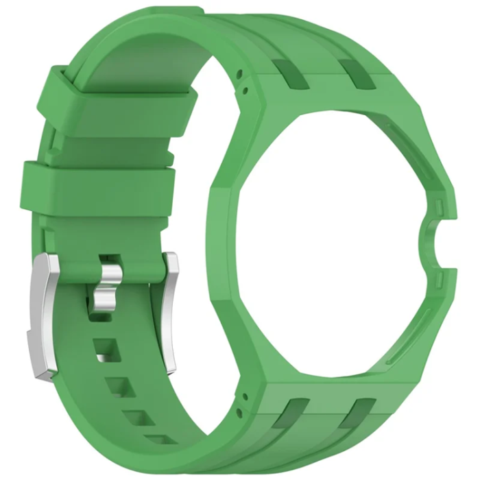 A-One Brand - Swatch Royal Pop Silikonarmband med Integrerat Skyddsskal - Grön