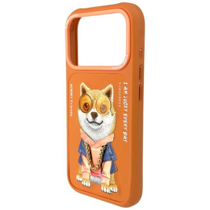 NIMMY - Nimmy iPhone 17 Pro Max Mobilskal Glasses Cool Dog - Orange