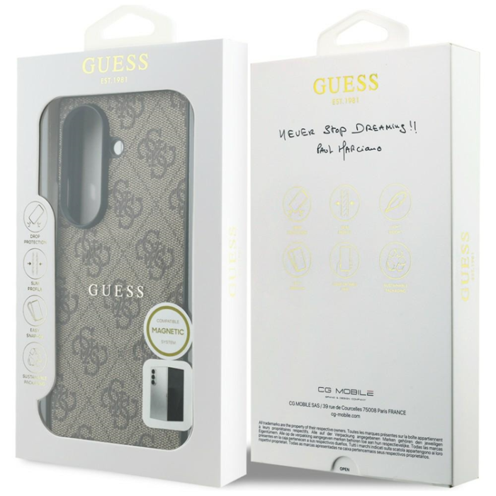 Guess - Guess Mobilskal För Galaxy Z Fold 8 Ultra MagSafe 4G Classic - Brun