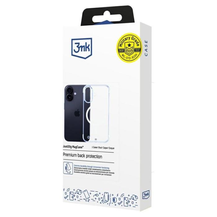 3MK - 3MK iPhone 16 Plus Mobilskal MagSafe Just20g - Clear
