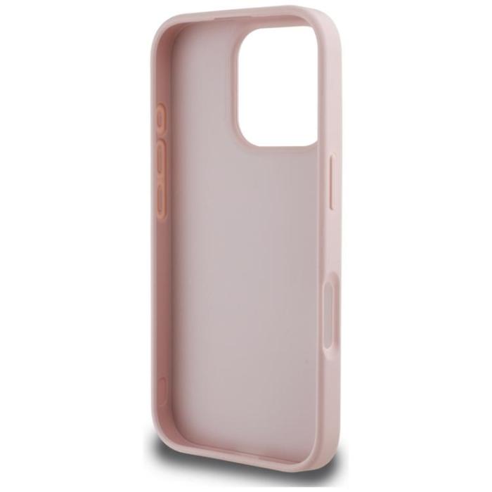 Guess - Guess iPhone 16 Pro Max Mobilskal Grained Big 4G Small Classic Logo - Rosa