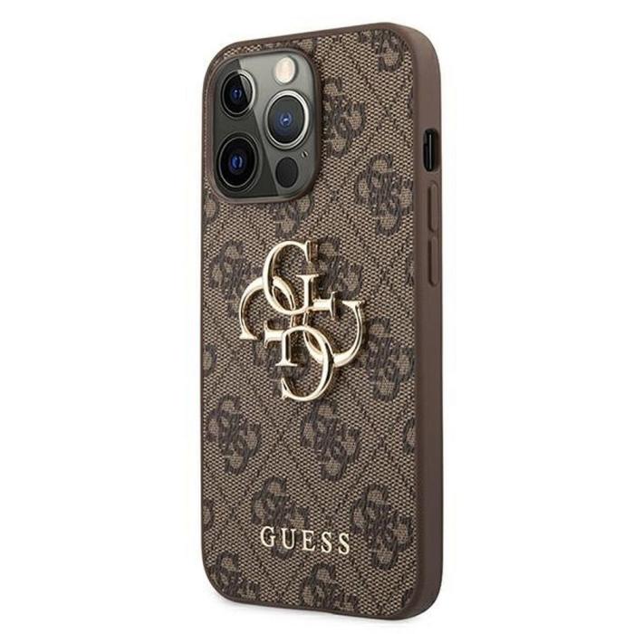 Guess - Guess iPhone 13 Pro Skal Big Logo Syntetiskt Läder Brun