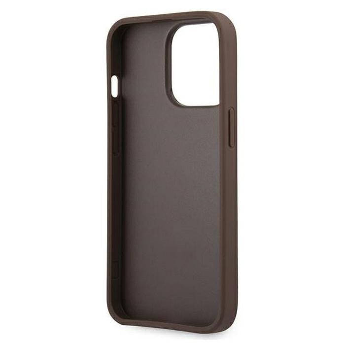 Guess - Guess iPhone 13 Pro Skal Big Logo Syntetiskt Läder Brun
