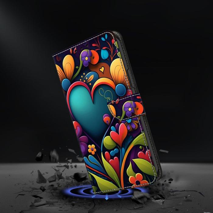 OEM - ABEEL Samsung Galaxy S26 Plånboksfodral Konstläder Ställ - Målning Blomma