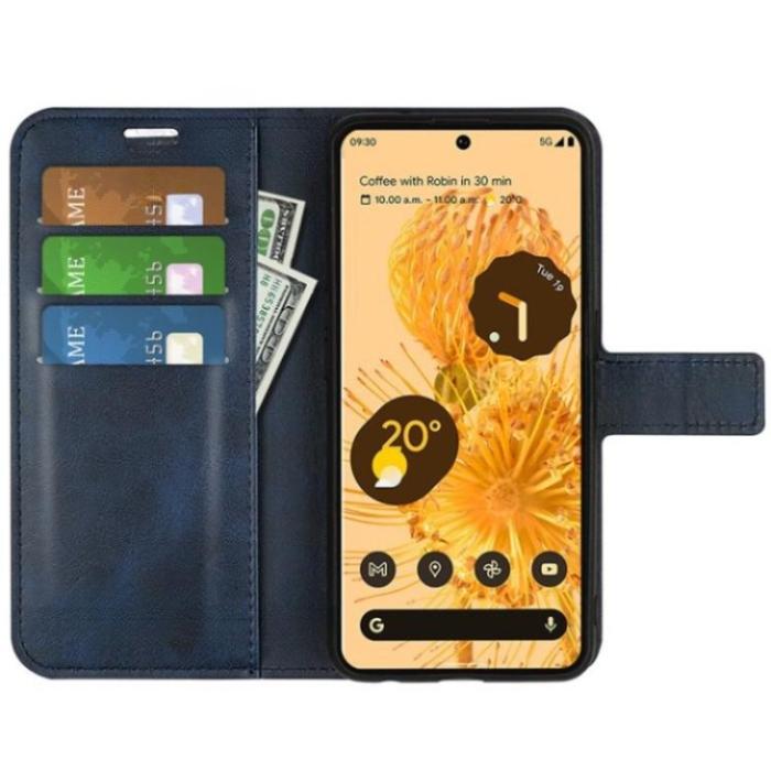 A-One Brand - Google Pixel 7 Plånboksfodral Drop-Proof PU Läder - Blå