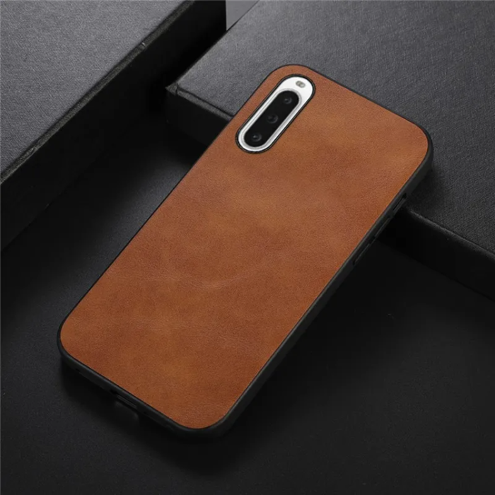 A-One Brand - Sony Xperia 10 V Mobilskal Cowhide Texture - Brun