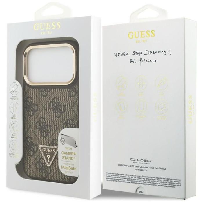 Guess - Guess iPhone 17 Pro Mobilskal MagSafe Triangle Logo & Stand