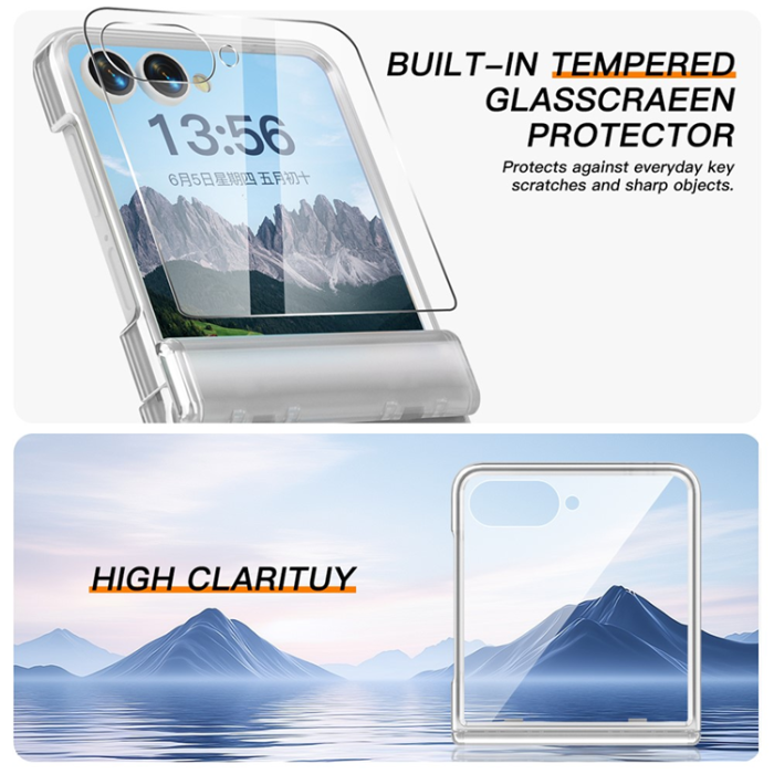 A-One Brand - Galaxy Z Flip7 Mobilskal Hinge Protection - Clear