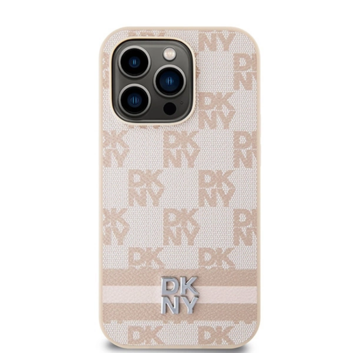 DKNY - DKNY iPhone 14 Pro Mobilskal Läder Checkered Mono Pattern