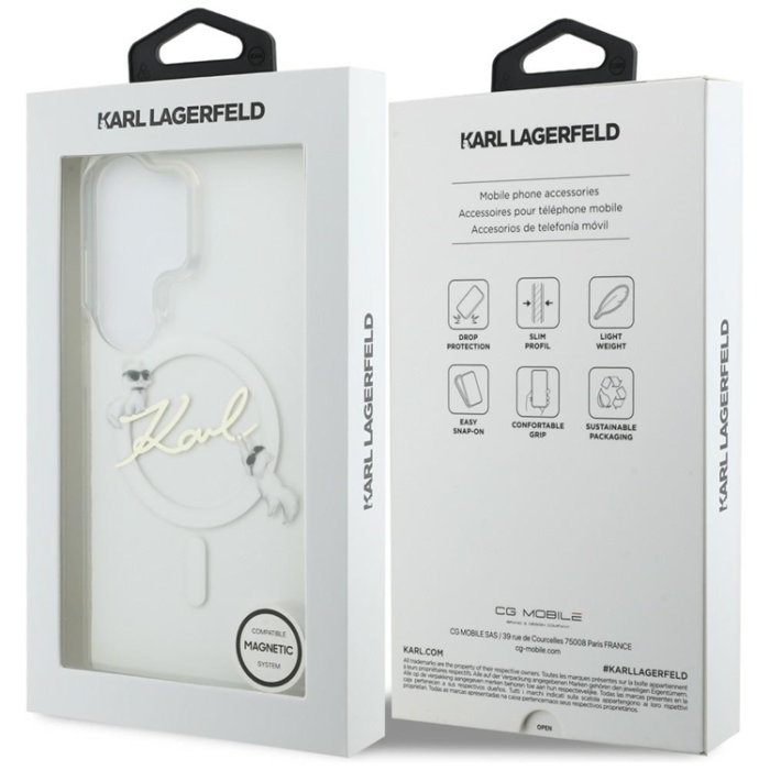 KARL LAGERFELD - Karl Lagerfeld Mobilskal För Galaxy S26 Ultra MagSafe IML KC Script - Clear