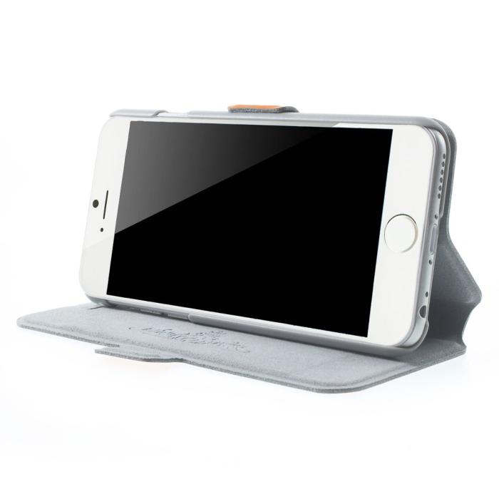 UTGATT5 - Doormoon Äkta Läder Plånboksfodral till Apple iPhone 6 / 6S - Orange