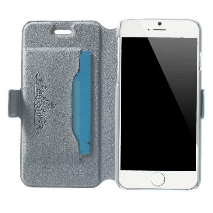 UTGATT5 - Doormoon Äkta Läder Plånboksfodral till Apple iPhone 6 / 6S - Blå