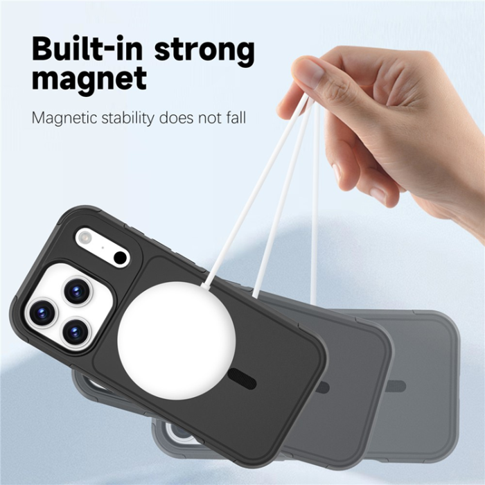 A-One Brand - iPhone 17 Pro Mobilskal MagSafe PC + TPU Anti-drop - Svart