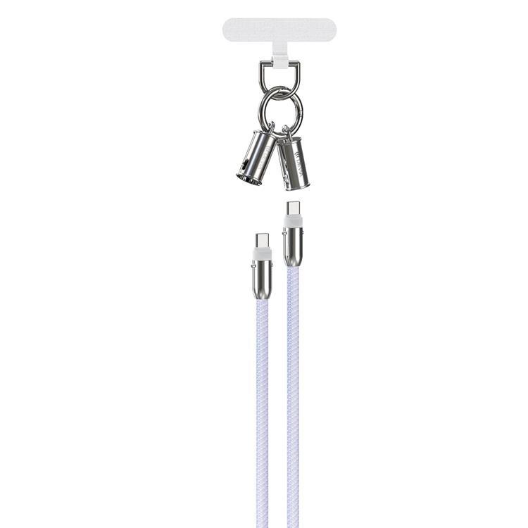 Devia 2in1 USB-C till USB-C 60W 1.2m Kabel Lanyard - Lila | 3541 | AlltMobil