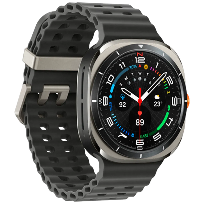 Samsung - Samsung Galaxy Watch Ultra Titanium Silver (Grå Rubber Strap)