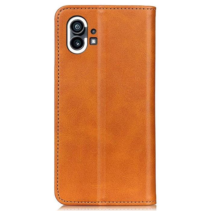 A-One Brand - Nothing Phone 1 Plånboksfodral Magnetic Äkta Läder - Brun
