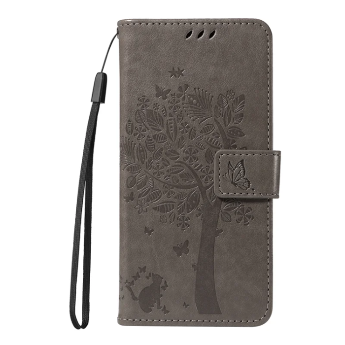 A-One Brand - iPhone 17 Plånboksfodral Tree Pattern - Grå
